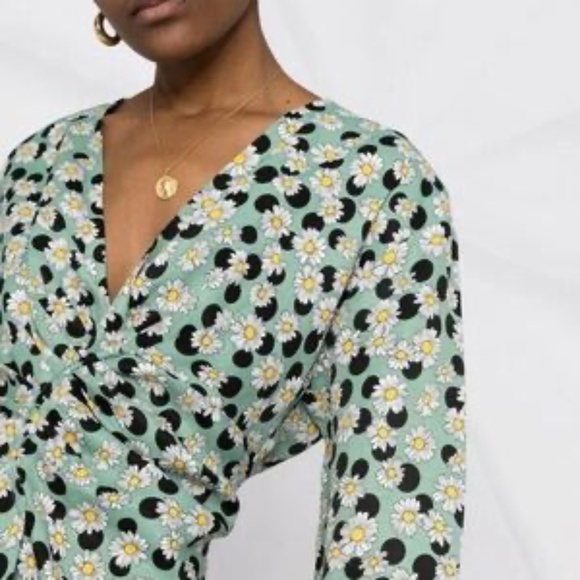 Sandro Dresses & Skirts - NWT SANDRO Angele Ruched Printed Daisy Mini Dress - Size 40